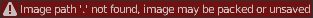 Image path '.' not found, image may be packed or unsaved