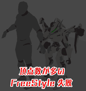 freestyle: failure There are many vertices