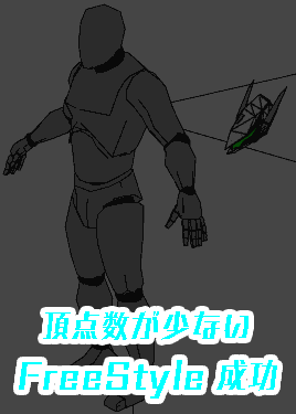 freestyle: Success with few vertices