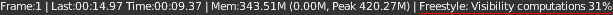 Freestyle: Visibility computaions 31%
