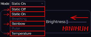 EVGA Precision X1 led control minimum
