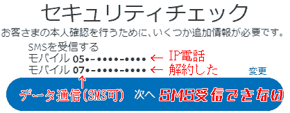 Security check: Cannot receive SMS
